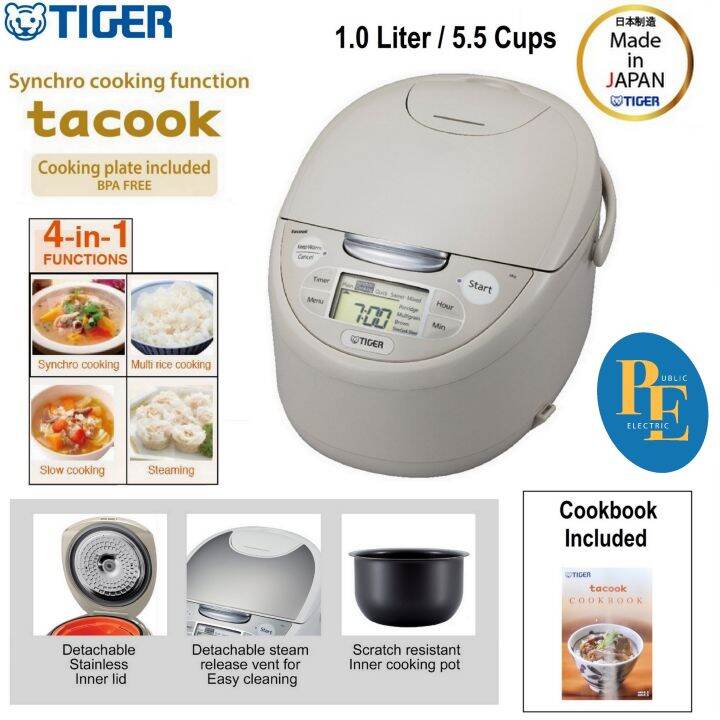 Tiger 4 In 1 Controlled Rice Cooker 1.0 Liter JAXR10S