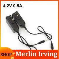 Merlin Irving Shop US Plug AC to DC 4.2V 0.5A 500ma Travel Charger Power Adapter 3.5x1.35mm For 18650 Battery headlamp Flashlight Torch Charging