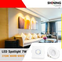 SHINING ไฟสปอร์ตไลท์ LED SPOTLIGHT 7W SQUARE ทรงสี่เหลี่ยม ปรับองศาหลอดได้ ไฟสว่างเฉพาะจุด หลอดไฟโตชิบา Toshiba Lighting