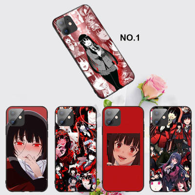 Casing หรับ iPhone 11 12 Mini X Xs XR Pro Max 6+ 6s+ 7+ 8+ 6 7 8 Plus 5 5s SE 2020 80MB Kakegurui Yumeko  Anime Girl Pattern Phone เคสโทรศัพท์ อ่อนนุ่ม TPU Black ปก