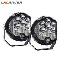 LA ไฟหน้ามอเตอร์ไซค์ Inch 7ดวง30000lm อะลูมินัมอัลลอย6000K 300W Led โคมไฟทำงานไฟหน้ารถมอเตอร์ไซค์กันน้ำ【fast】