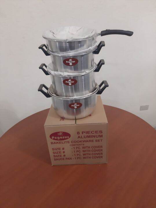 8PC Aluminum Cookware Set Lazada PH