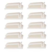 10Pcs White Cable Winder Strong Adhesive Cable Holder Cord Management Organizer Wire Tie Fixer for Desk Cable Organizer Clip