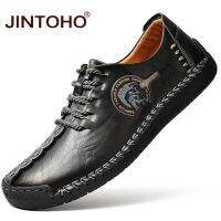 2020 Men Leather Shoes Fashion Loafers Male Up Flats Cheap Brand