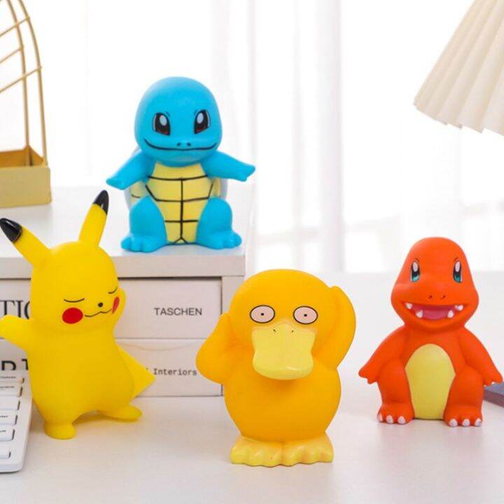 ตลาดของเล่นเด็กฟิกเกอร์โปเกมอนปิกาจูขนาด9ซม-เครื่องประดับสเควอเทิ้ลชาร์มันเดอร์ของเล่นหุ่นอะนิเมะแสงไฟฟ้าตุ๊กตาวันเกิดสำหรับเด็กของขวัญ