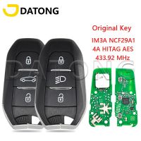 Datong กุญแจรถระยะไกลควบคุมโลกสำหรับ Peugeot 508 5008 2020 2021 4A HITAG AES NCF29A1M IM3A 433.92Mhz Original Promixity Card