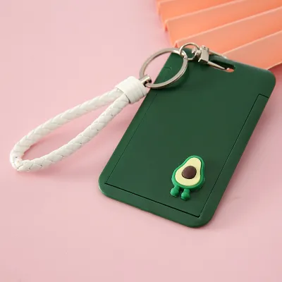 【CC】✶  1PC Floral Card Cases Lanyard Badge ID Cards Holders Cartoon Keychains