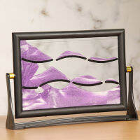 room accessoriesd Sand Art Picture Rotating Glass 3D Deep Sea And Wave Sandscape In Motion Display Sand Frame San Painting