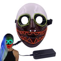 LED Face Cover Glow in the Dark Horror Masque Festival Party Face Cover Halloween Cosplay Masque Carnival Glowing Masque applied