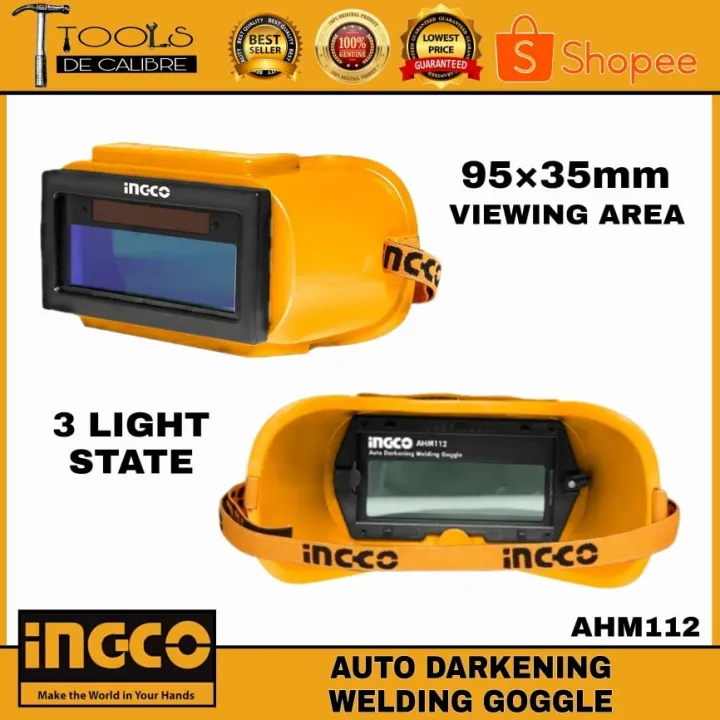 INGCO Auto Darkening Welding Goggles (AHM112) Lazada PH