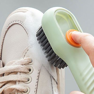 Sikat pembersih sepatu Multifungsi aksesori alat pembersih kerah sepatu putih rumah tangga cairan cuci cucian bulu lembut