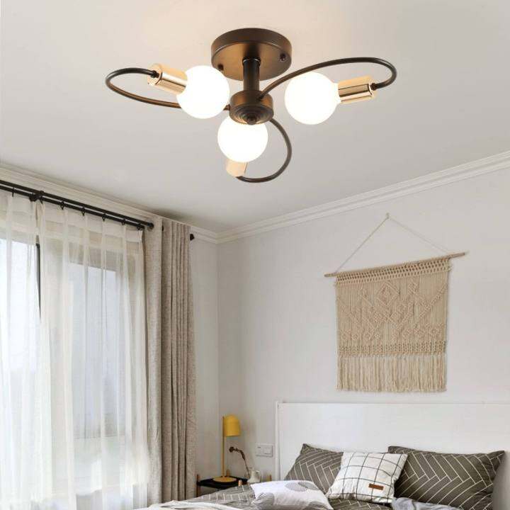 【24H Ship】LED living room ceiling light Nordic style chandelier dining ...