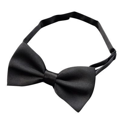 ❧☊✗ Ikepeibao Black Mens Formal Satin Banded Pre-tied Bow Tie Bowknot Free Shipping