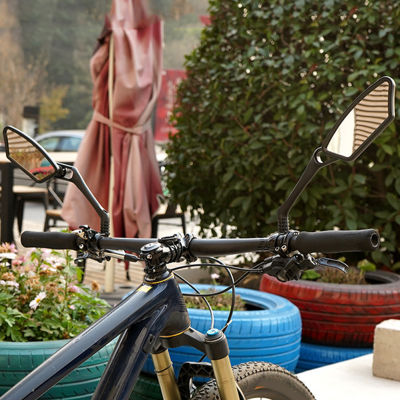 จักรยานกระจกมองหลังปรับขี่จักรยานกลับสายตาสะท้อนมุมกว้างน้ำหนักเบาติดตั้งง่ายขี่จักรยานอุปกรณ์