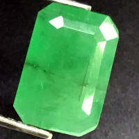 มรกตบราซิล 3.60cts, 7.3x9.95mm ทรงแปดเหลี่ยม หินธรรมชาติ 100% ไม่เผา Certified  Brazil Emerald 3.60cts, 7.75x11mm Octagon shape 100% Natural Gemstone