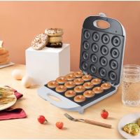 เครื่องทำโดนัท ทำโดนัทได้ครั้งละ 16 ชิ้น Donut Maker เครื่องอบขนม โดนัท เตาอบโดนัท เครื่องทำโดนัทจิ๋ว 16 หลุม เครื่องทำโดนัทมินิ เครื่องทำโดนัทไฟฟ้า เครื่องทำขนม แม่พิมพ์เคลือบ Non-stick ขนมไม่ติดเตา ใช้งานง่าย Donut Machine