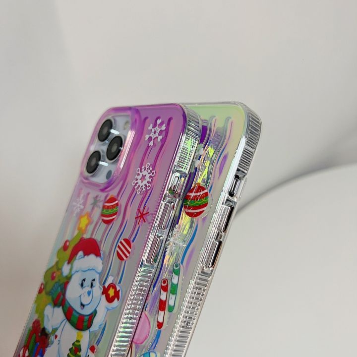 เคสโทรศัพท์-case-mermaid-hologram-ไอโฟน-เคสลายการ์ตูนส์-สำหรับ-ไอโฟน-14promax-14pro-14-13promax-13pro-13-12promax-12-12pro-11-เคสโทรศัพท์-iphone