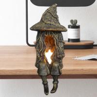 Sitting Witch Soul Ghoul Halloween Statue Decoration Durable Halloween Sculpture Realistic for Yard