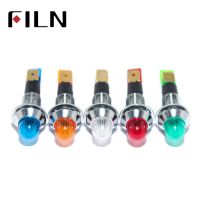 10mm Led light red yellow blue green metal 6v 36v 110v 220v 12v led indicator light with pins