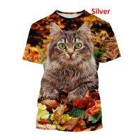 2023 newFunny 3D T-shirt Animal Cat Printed Hip Hop Rock Personality Tee Creative Tops