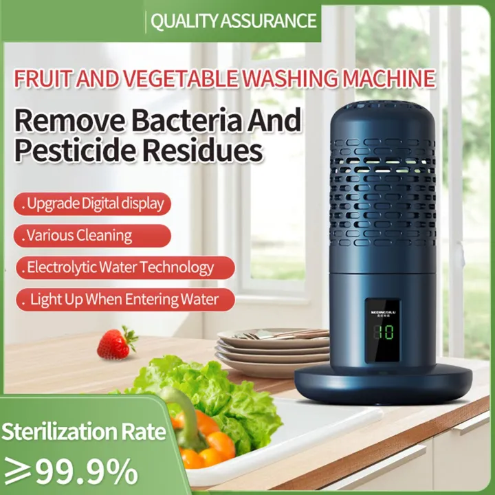 Portable Fruit Vegetable Washing Machine USB Wireless Residue Remove