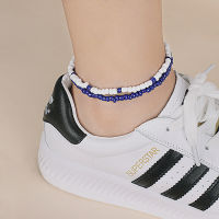 2ชิ้นเซ็ตโบฮีเมียผู้หญิง Anklets แฟชั่นแฮนด์เมดลูกปัดโซ่สร้อยข้อมือข้อเท้าลูกปัดสร้อยข้อมือเท้าชายหาดอุปกรณ์เครื่องประดับของขวัญ