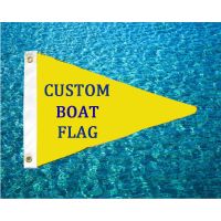 Custom Boat Flags and Banners 30x45cm All Logos Designs Weather Vivid Color Decoration Promotion Home Holiday Double Stitched  Power Points  Switches