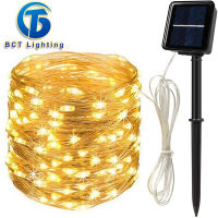 Outdoor solar string light 22m 12m fairy light 8 mode waterproof decorative copper wire light for garden tree wedding party