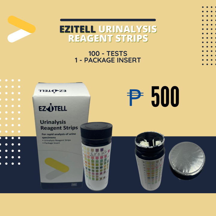 EZITELL URINALYSIS RAPID TEST KIT (100 STRIPS) Lazada PH