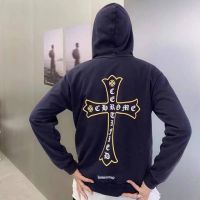 COD OAMZ Chrome Hearts 2022s Miami Sanskrit hooded printed cross mens and womens 360g Terry fabric sweater