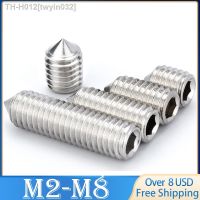 100pcs Hex Hexagon Socket Set Screw Cone Point Grub Screw M2 M2.5 M3 M4 M5 M6 M8 304 Stainless Steel Set Screw DIN914