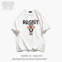 HUANGYOYO เสื้อยืด100% พิมพ์ลายการ์ตูนสำหรับผู้หญิง