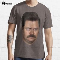 New Ron Swanson Parks And Recreation T-Shirt Cotton Tee Shirt S-3Xl Hawaiian Shirt For Men Custom Aldult Teen Unisex Custom Gift