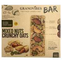 Granovibes Granola Bar Mixed Nuts Crunchy Oats 168 gกราโนไวบ์ส บาร์ กราโนล่าชนิดแท่ง สูตรถั่วรวม 168 กรัม