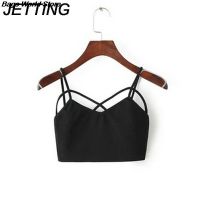 Black Fashion Women Ladies Strappy Crop Top Bralet Bustier Vest Bra Cross Top