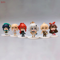 SIYI?Gift?Cheap? Genshin Impact Paimon Klee barbatos รุ่น Q Kawaii PVC แบบสุ่ม8ซม. จำนวน1ชิ้น