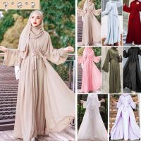 （A Simple）✺ baju raya 2023 dress muslimah jubah Abaya cardigan inner set plain loose plus size elegant Premium fashion dubai