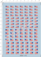 172 American Flag Wind Wave Style Model Kit Water Decal