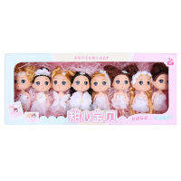 12cm 8pcs Set Bjd Doll Confused Doll Wedding Princess Holiday Girl Play House Toy Ball Jointed Doll