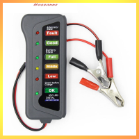 Hassanne 12V Car Battery Tester ดิจิตอล Alternator 6 LED Lights Display เครื่องมือวินิจฉัย