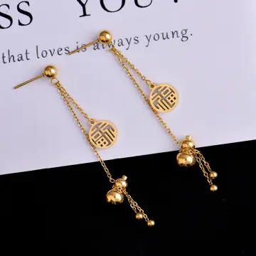 Chinese gold earrings on sale price