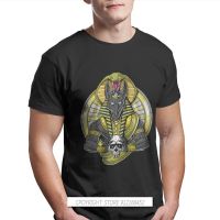 Men Egyptian Mythology Ancient Atum Horus Osiris Fashion T-Shirt Anubis Skull God Of The Dead Pure Cotton Graphic Streetwear