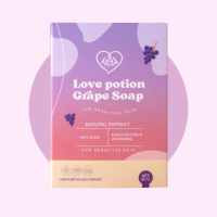 Grape soap  สบู่องุ่น lovepotion ลดสิวลดรอย ปรับผิวหน้ากระจ่างใส สบู่องุ่น ผลิตภัณฑ์ทำความสะอากผิวหน้า