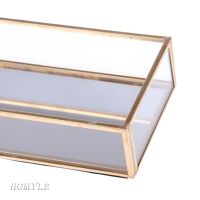 Rectangle Glass Jewelry Tray Jewelry Holder Succulent Plant Planter Decoration