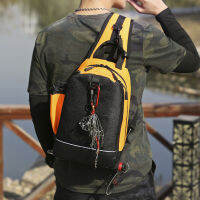 Lure Bag Messenger Bag กระเป๋าเป้สะพายหลังตกปลา Outdoor One-Shoulder Cross-Body Bag Men S Chest Bag Sports