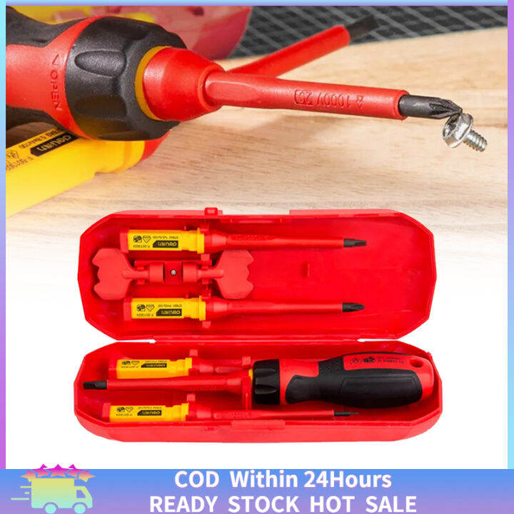 7Pcs Insulated Electrician Screwdriver Set with Interchangeable