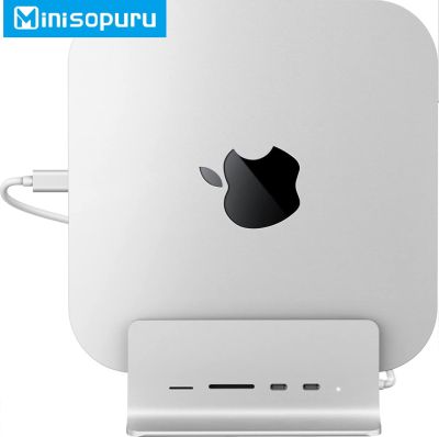 Minisopuru USB C Hub 5 In 1 USB ประเภท-C ถึง2x USB 3.2 10Gbps TF และพอร์ท SD รองรับ M.2 NVMe/SATA ตัวใส่เอสเอสดีสำหรับ Mac ขาตั้งขนาดเล็ก USB HUB