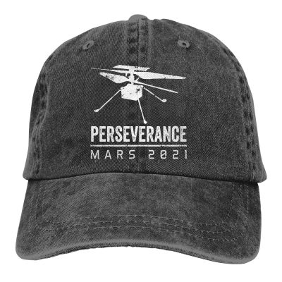 Adjustable Solid Color Baseball Cap Helicopter Mars Perseverance Rover Space Mission Washed Cotton Occpy Mars Hat