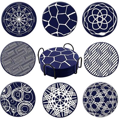 16Pcs Silicone Coaster, Drink Coaster with Holder, Coffee Coaster, Suitable for Bar, Desktop
