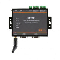 HF2221อุตสาหกรรม Modbus 2พอร์ต Serial Server RS232RS485RS422 To WiFi Ethernet Device Converter DTU 5-36VDC